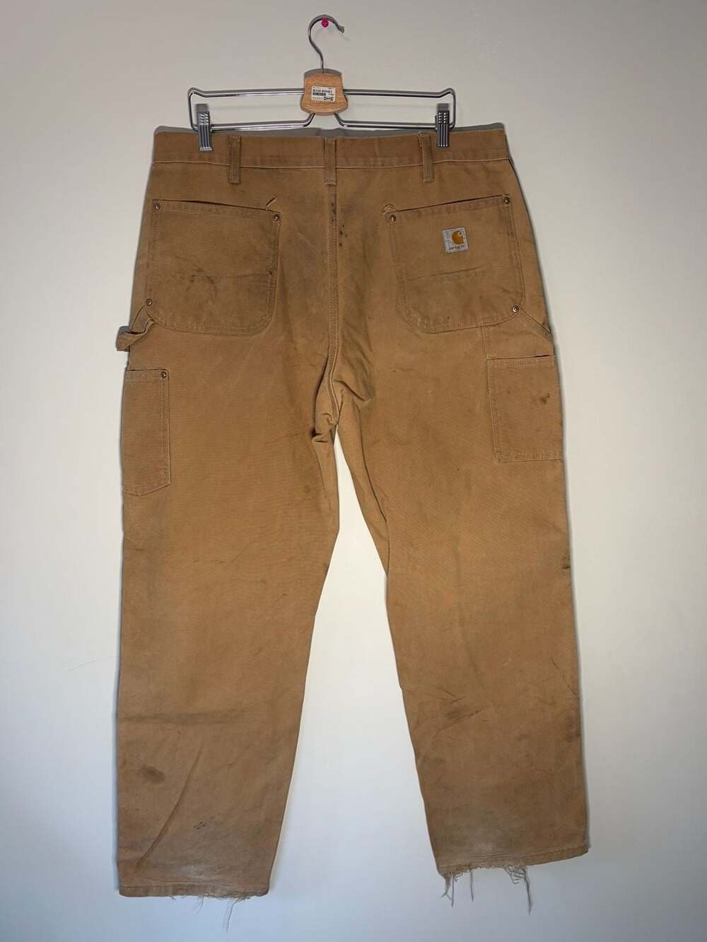 Vintage Carhartt Distressed Double Knee Duck Work Pants 36x30 - Picture 4 of 6